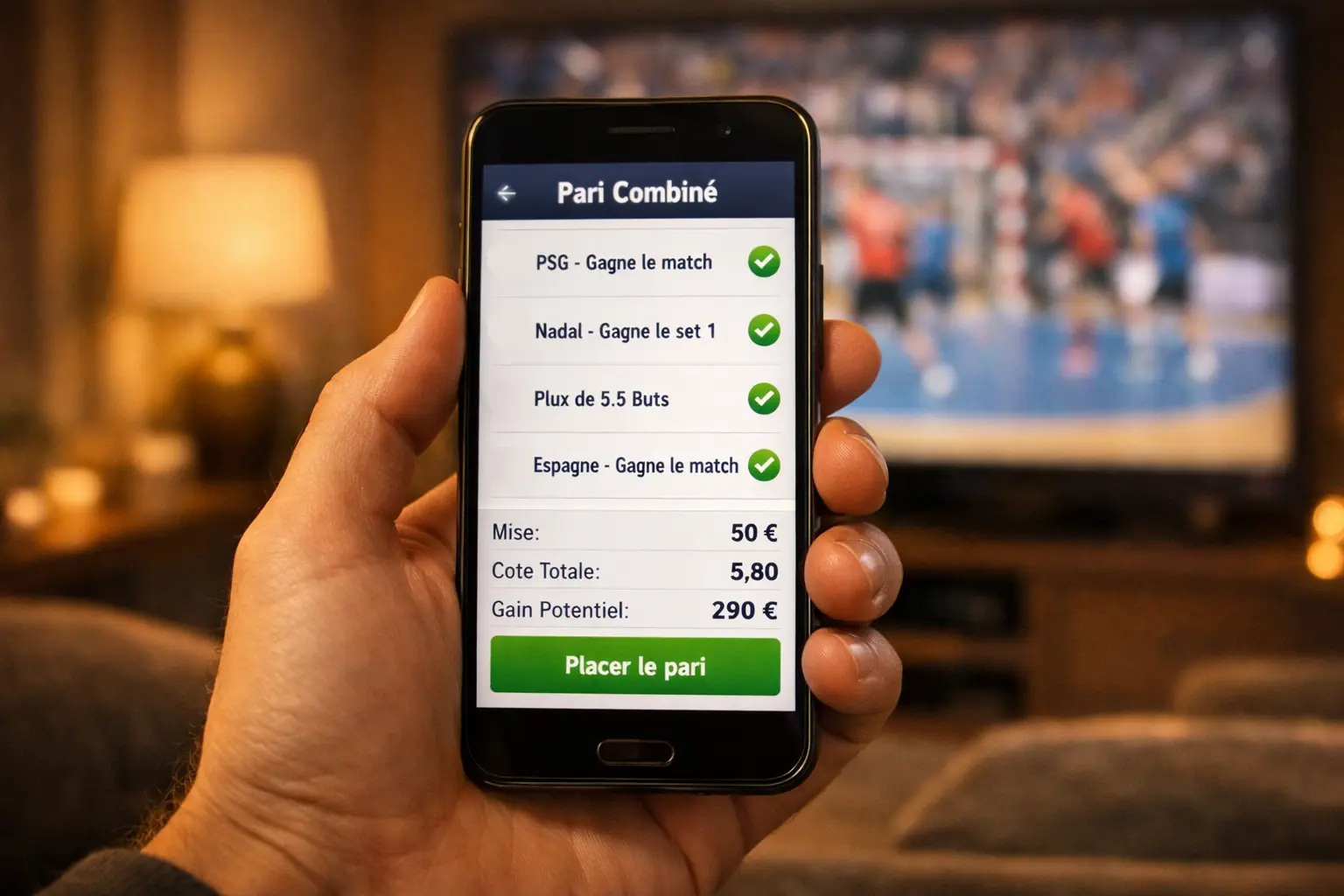 Bulletin de paris combin&eacute;s pour plusieurs matchs de handball